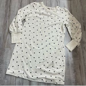 Boden Ramona Polk Dot Sweatshirt Dress Size 12